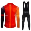 Fietskleding (Fietsshirt Lange Mouw + Lange Koersbroek) 2024 INEOS Grenadiers - Oranje